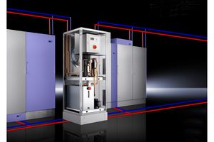 Woda lodowa w szafie sterowniczej