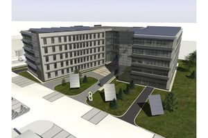 Stropy chłodząco-grzewcze BKT Rehau w biurowcu pasywnym Parku Naukowo-Technologicznego Euro-Centrum