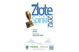 PRO-VENT Krzysztof Ćwik uhonorowany Złotą Spinką 2012