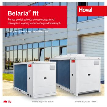 Belaria® fit pompa ciepła powietrze/woda w dwóch wielkościach mocy (53): do 853 kW oraz (85): do 1.4 MW