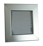 Kratka wentylacyjna metalowa z siatką inox 140x140