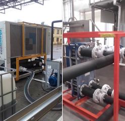 coldteam, lodu, łuskowego, dwie, przetwornice, dżinu, system glikolowy