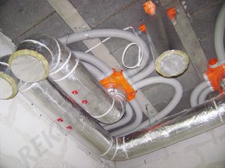 Przewody, R-VENT FLEX, prowadzone pod sufitem, rekuperatory.pl, roha group, instalacja, realizacja